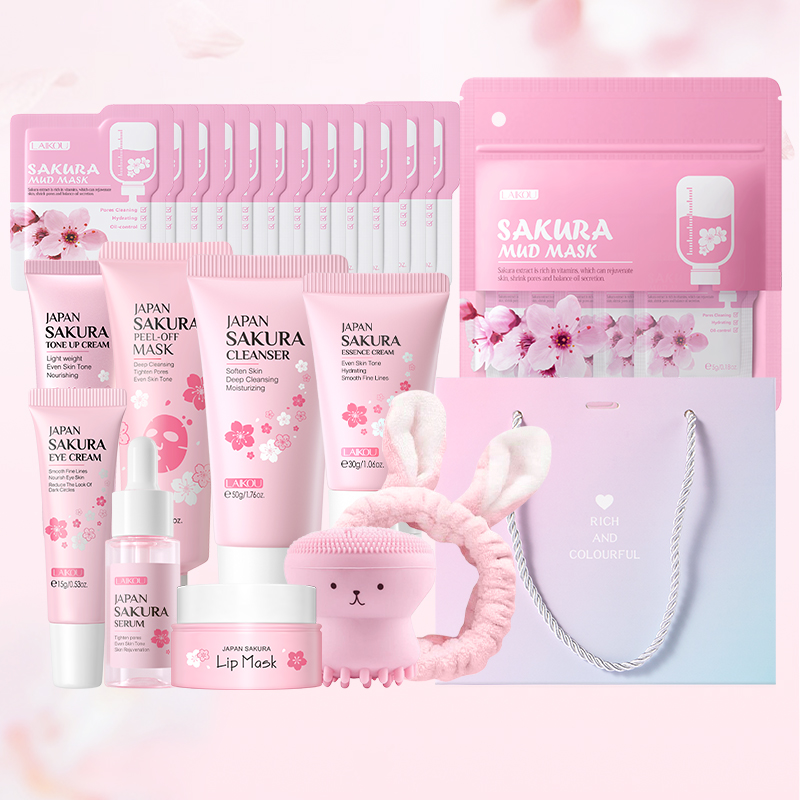 Luxury Skincare Set - LAIKOU Japan Sakura Skincare Set Moisturizing