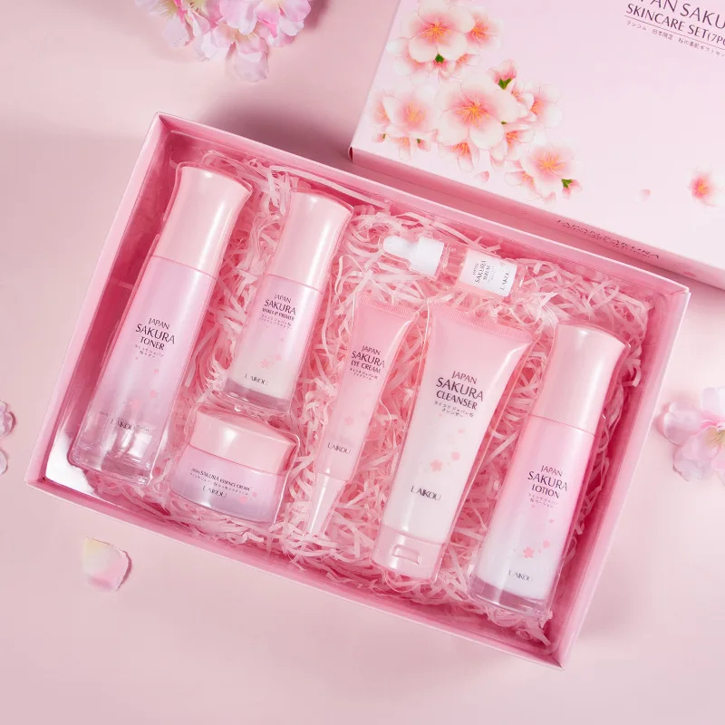 Luxury Skincare Set - 7pcs/Set LAIKOU Sakura Facial Skin Care