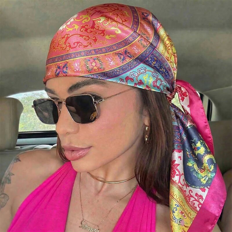 90cm Square Silk Scarf Women L – Luxury Skincare Headband Bewertung und Preis