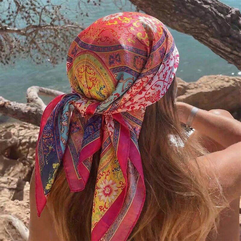 90cm Square Silk Scarf Women L – Luxury Skincare Headband Bewertung und Preis