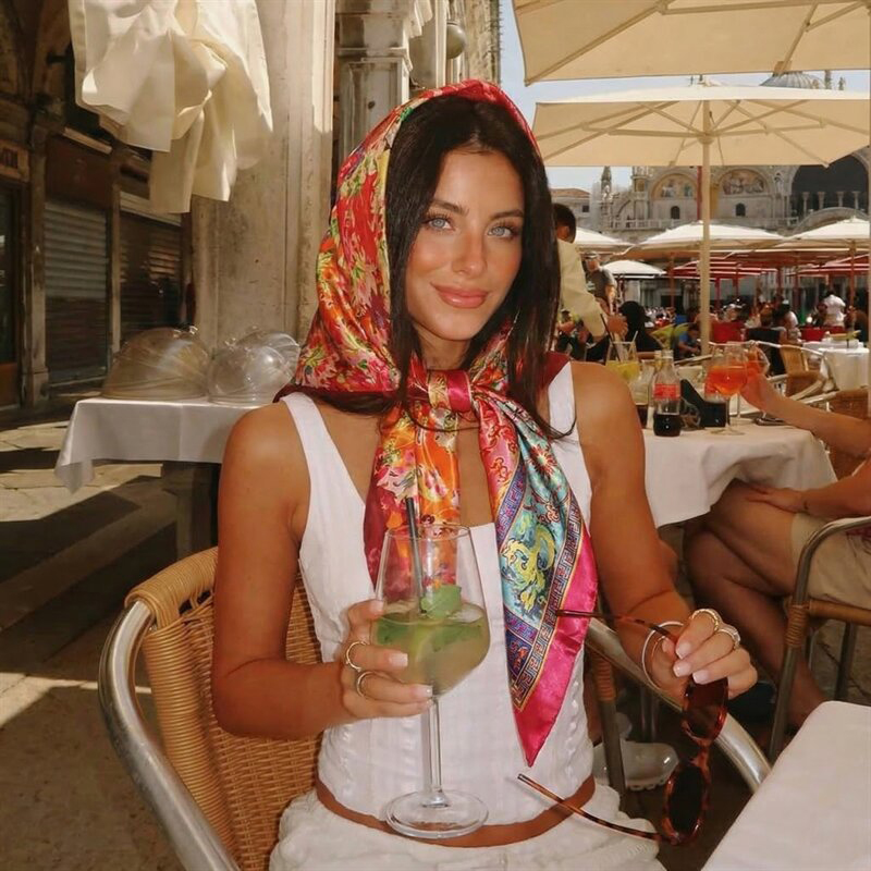 90cm Square Silk Scarf Women L – Luxury Skincare Headband Bewertung und Preis