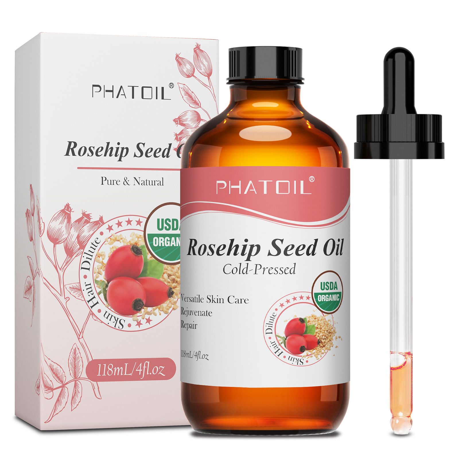 PHATOIL 118ml Organic Jojoba O – Cold Pressed Rose Hip Bewertung und Preis
