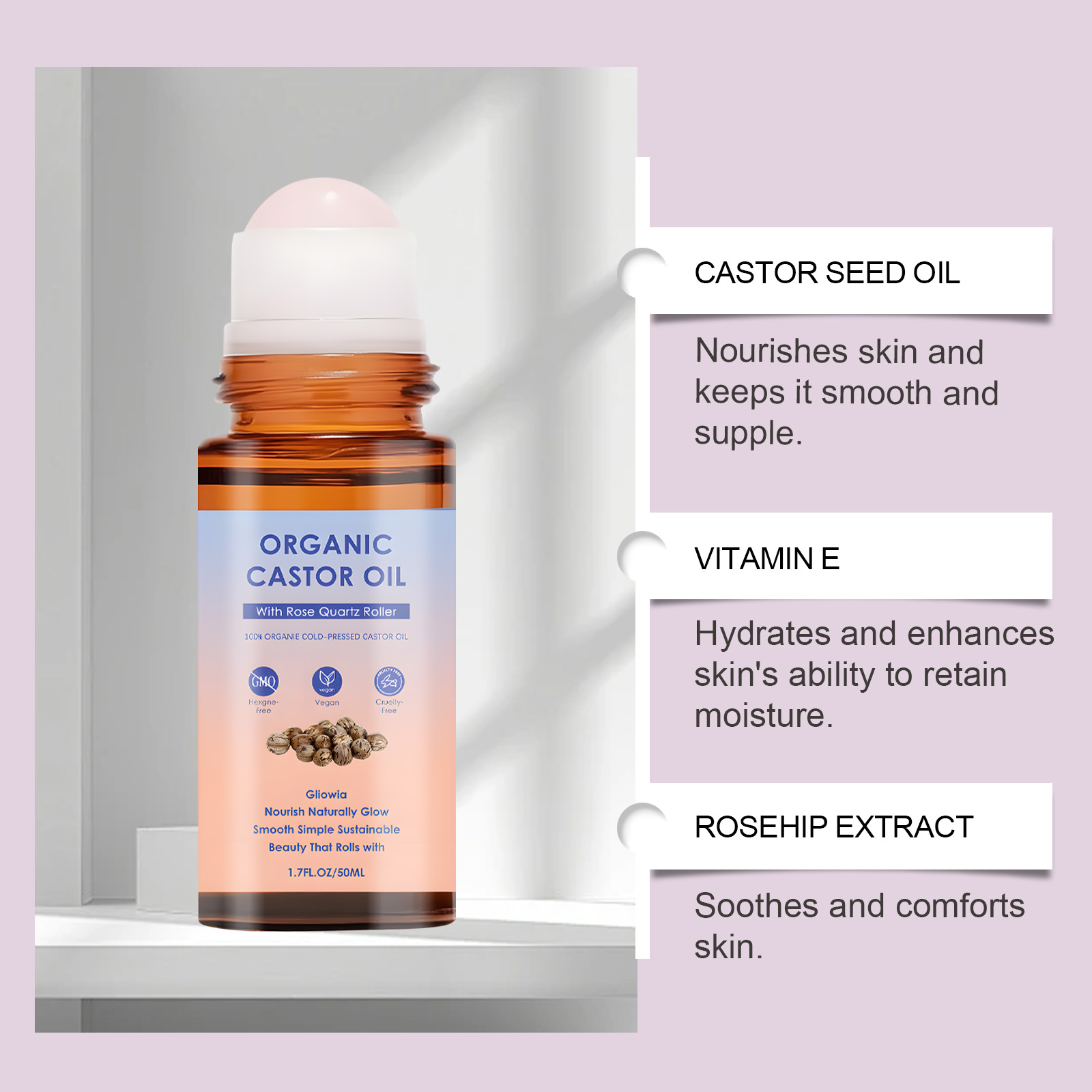Natural Organic Castor Oil Col – Cold Pressed Rose Hip Bewertung und Preis