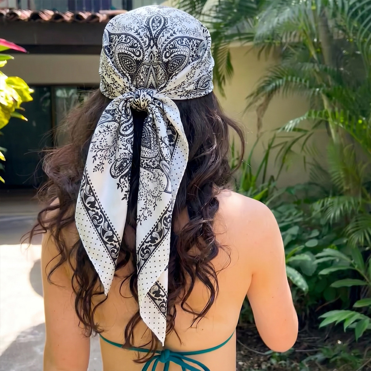 Square 90cm Silk Scarf Women L – Luxury Skincare Headband Bewertung und Preis